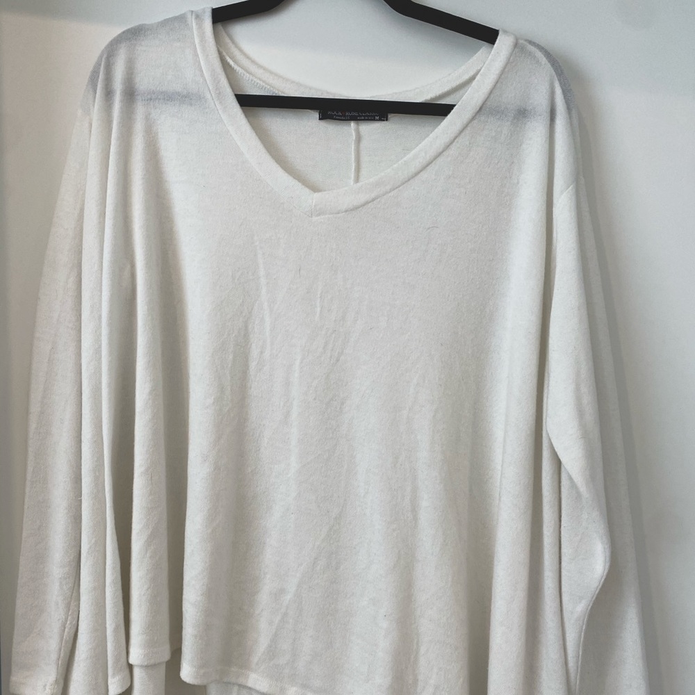 Long Sleeve Loose-fit White T-shirt